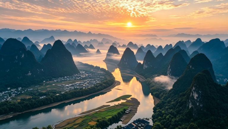 Yangshuo Xianggong Sunrise & Li River Hike