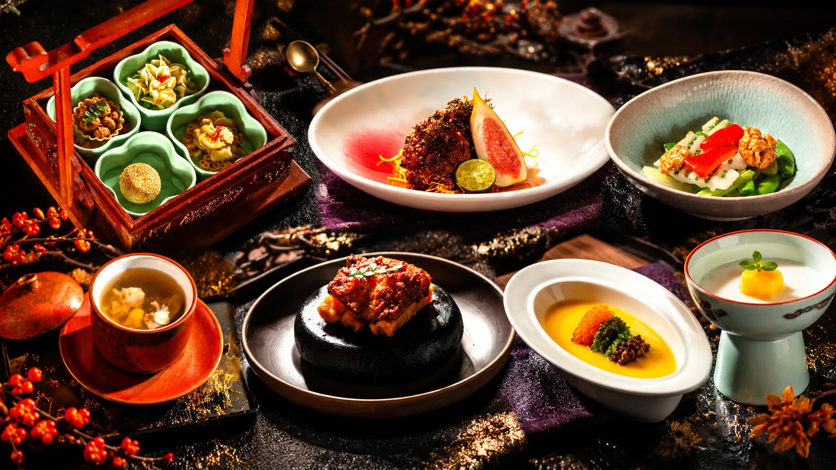 Ancient Chinese dynasty performance at Shanghai cultural restaurant